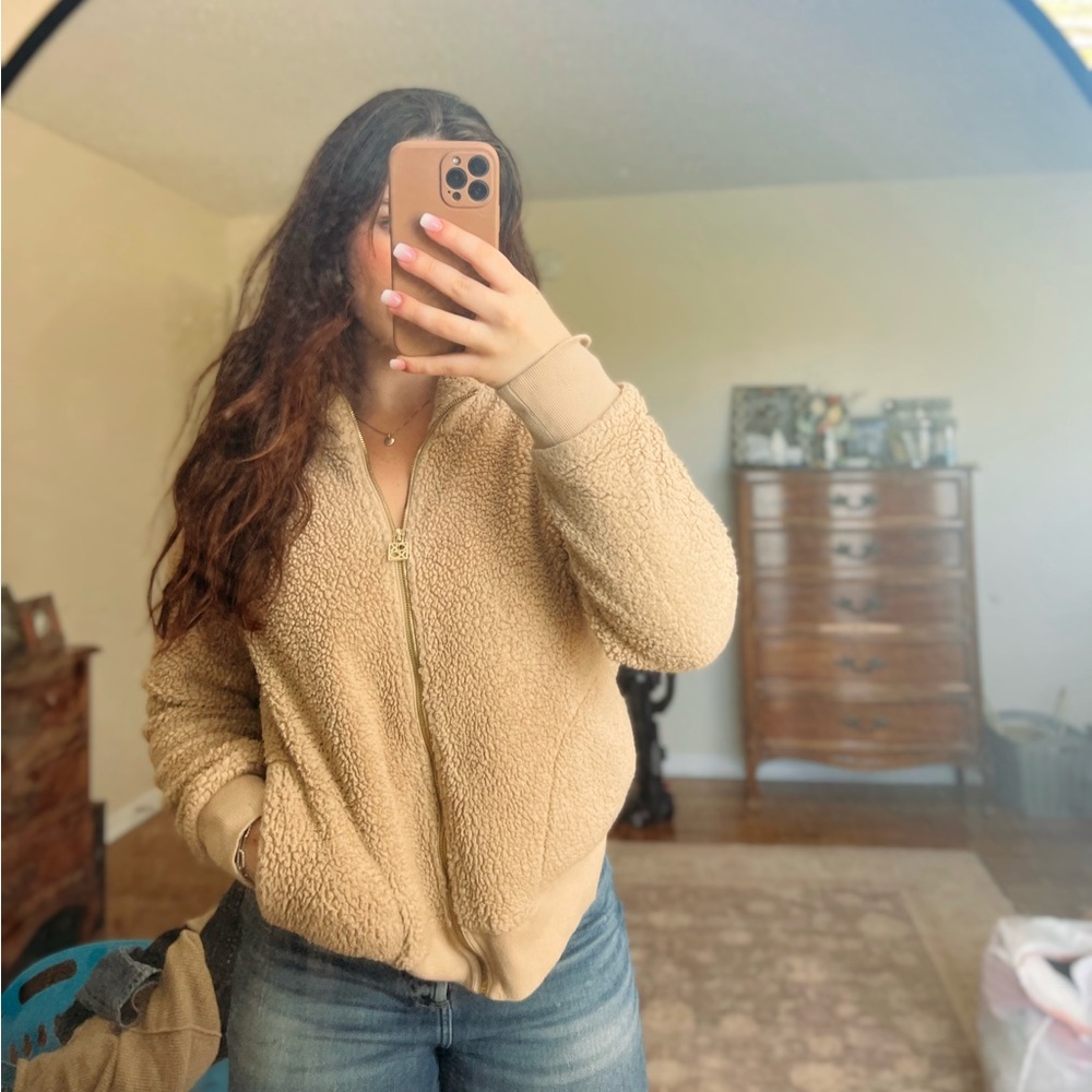 Calvin Klein Tan Sherpa Jacket